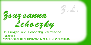 zsuzsanna lehoczky business card